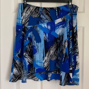 Blue High /Low Mini Skirt.